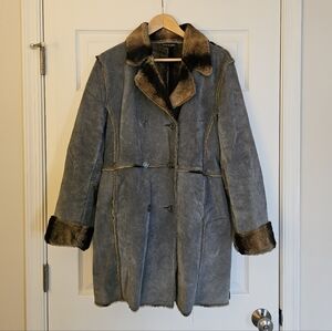 Vintage Y2K Marvin Richards Leather Coat Size Large